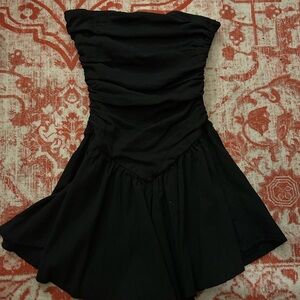 Fashion Nova Black Strapless Mini Dress